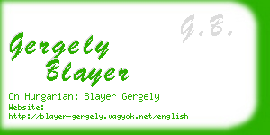 gergely blayer business card